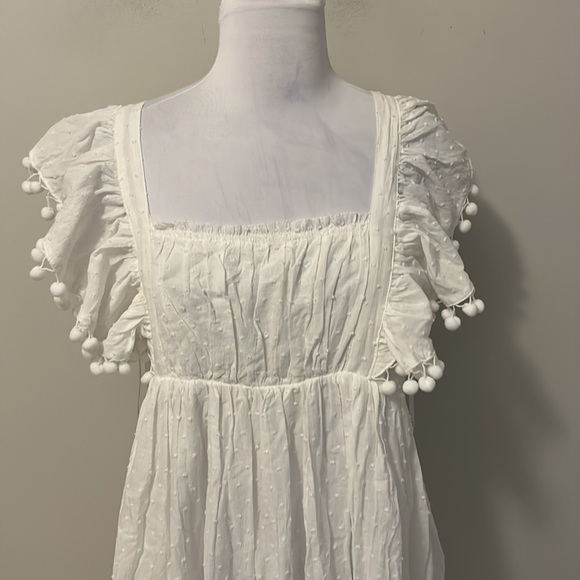 Lulus Chasing Summer White Swiss Dot Tie Back Maxi Dress - Picture 5 of 10